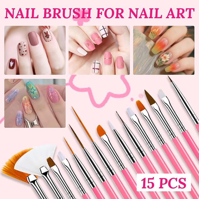 Nail Stand For Press On With Nail Art Brushes Nail Holder For Painting Practice - Image 4