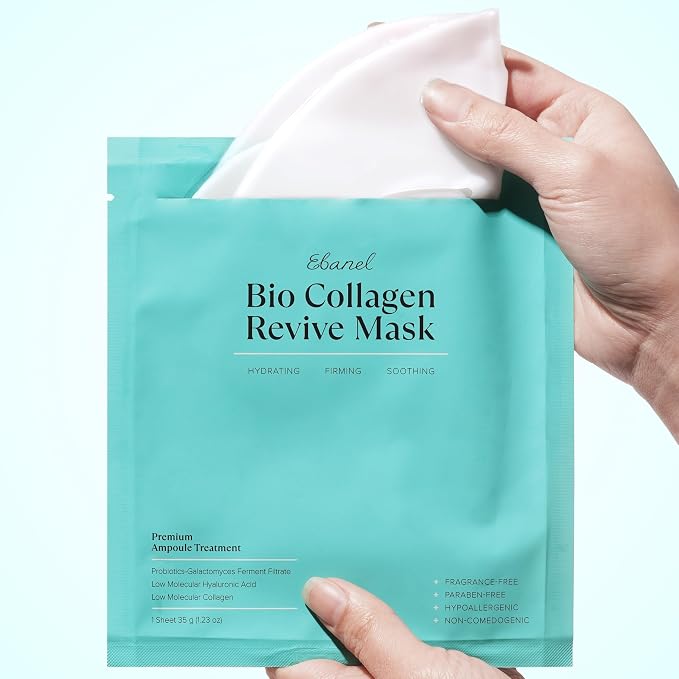 Ebanel Bio Collagen Face Mask, Hyaluronic Acid, Niacinamide, Rose Water - Image 8