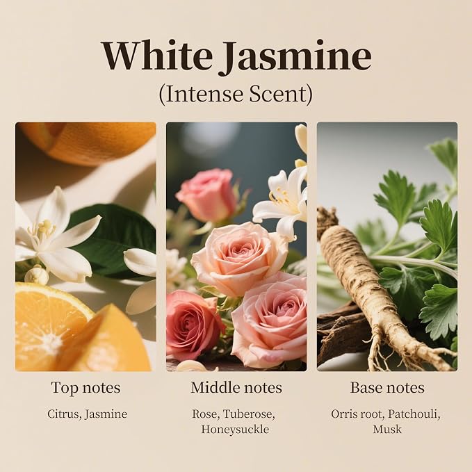White Jasmine Essential Oil for Waterless Diffusers, Reed Diffuser Refill - Image 4