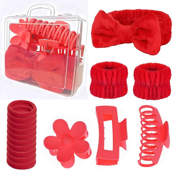 16 Pcs Skincare Headband Set, Face Washing Headband by XiuyingFeng
