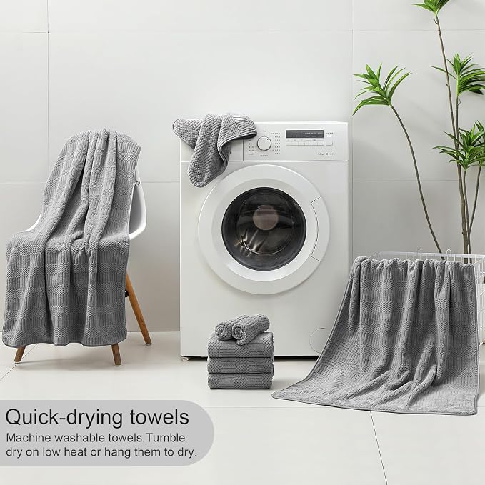 Ycosy 4 Pack Extra Large Microfiber Bath Towels Set, 35x70 inches, Less Lint - Image 8