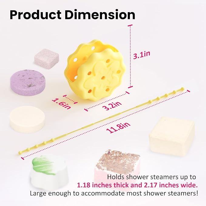 Silicone Shower Steamer Holder/Tray, Hangable&Durable Shower Steamer Hanger - Image 2