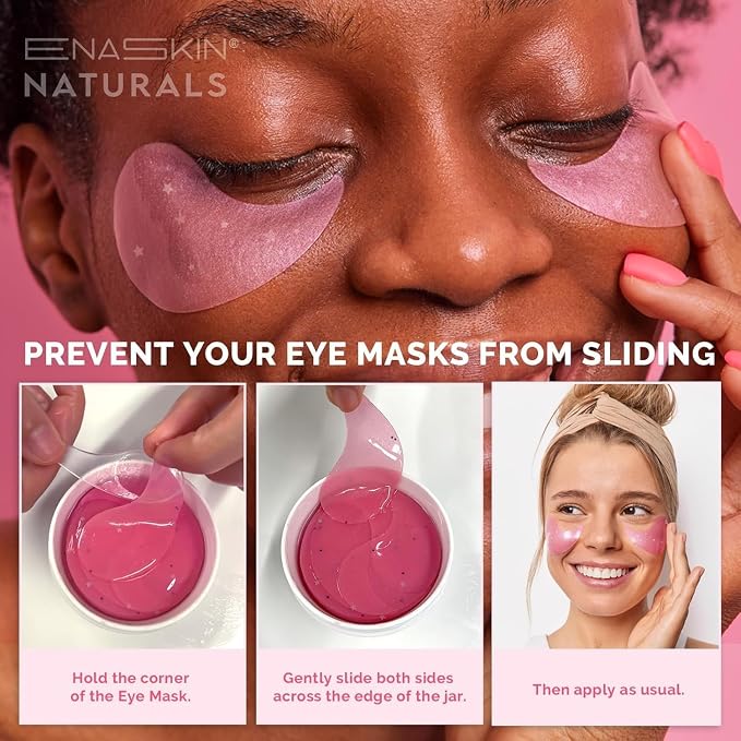 Under Eye Patches Kit: 120 Pcs Rosy Caffeine & 24K Gold Gel Eye Mask - Image 5