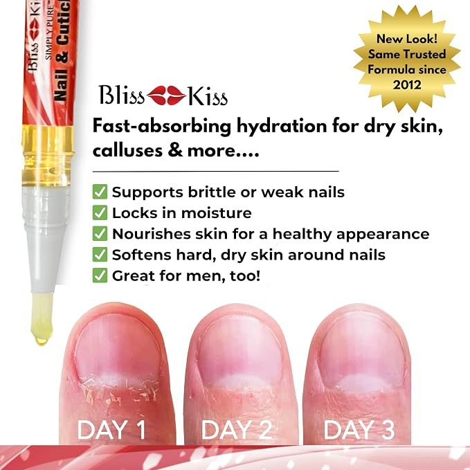 Bliss Kiss | 1 Candy Cane Fragrance | Nail Oil Cuticle Pen w/Vitamin E & - Image 8