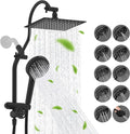 Hibbent cUPC Certified All Metal 8" Rainfall Showerhead Combo, High Pressure by Hibbent