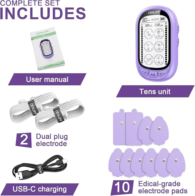 Dual Channel TENS EMS Unit TENS & PMS Unit - Image 8
