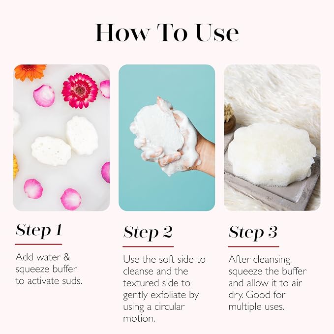 Spongellé Coconut Verbena Pedi Buffer Bath Sponge | Exfoliating Foot & Heel - Image 6