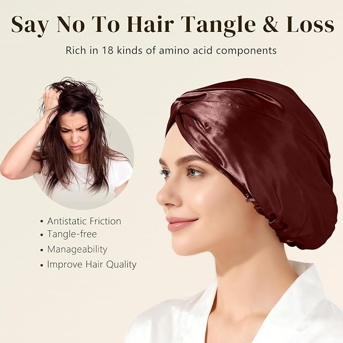 ZIMASILK 22 Momme 100% Mulberry Silk Bonnet - Image 4