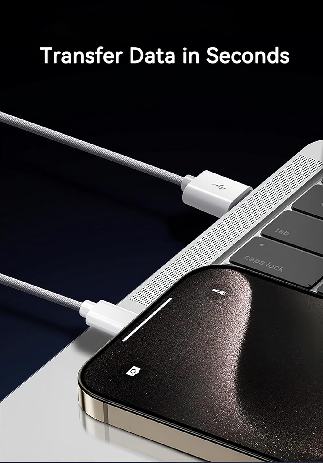 [6.6ft 2-Pack] iPhone 16 Pro Max CarPlay USB-C Cable MFi Certified Woven iPhone 16 Car Charger USB A to Type C Charge Cord Fast Charging for Apple iPhone 15 Pro Max/15Plus/16 Plus, iPad 10 (White)