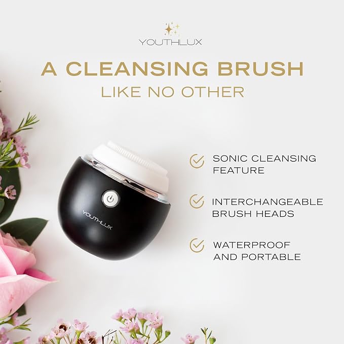 Pure Radiance, Vibrating Facial Cleansing Brush, Electric Face Scrubber - Image 2