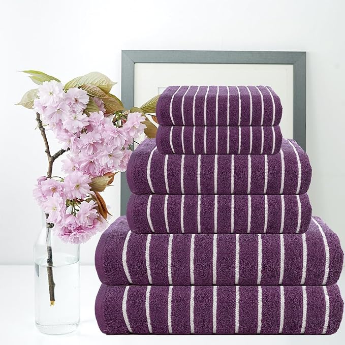 CASA COPENHAGEN Ecstatic 6Pcs 100% Egyptian Cotton Large Designer Towels Gift - Image 2