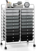 Giantex 20 Drawers Rolling Cart, Mobile Storage Drawer Cart, Classroom by Giantex