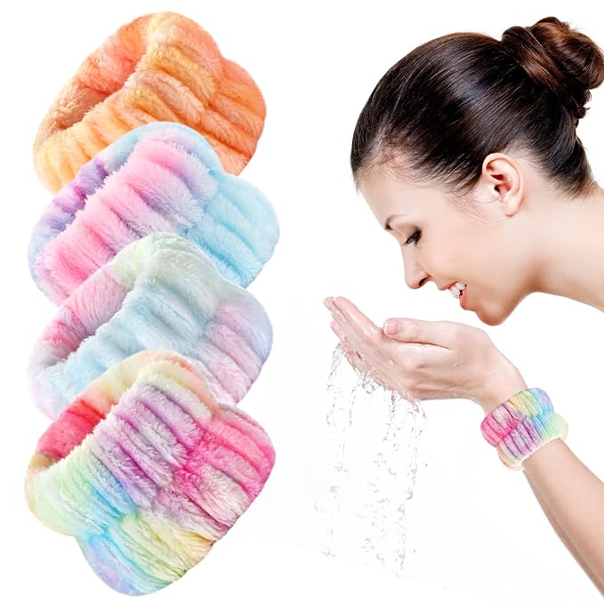8pcs Wrist Bands for Washing Face Wash Wristbands Wrist Towels Arm Bands for - Image 2