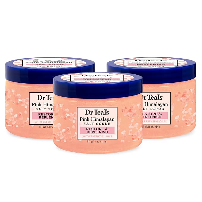 Dr Teal's Pink Himalayan Salt Body Scrub, Restore & Replenish by DrTeals