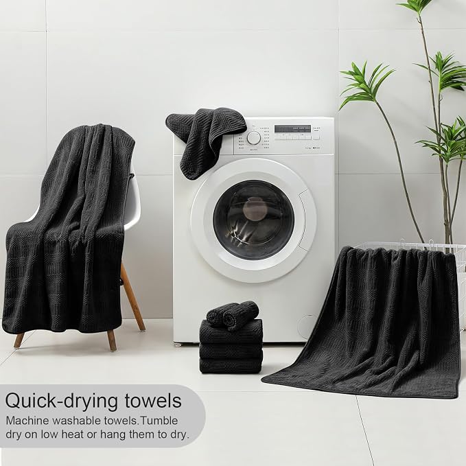 Ycosy 4 Pack Extra Large Microfiber Bath Towels Set, 35x70 inches, Less Lint - Image 8
