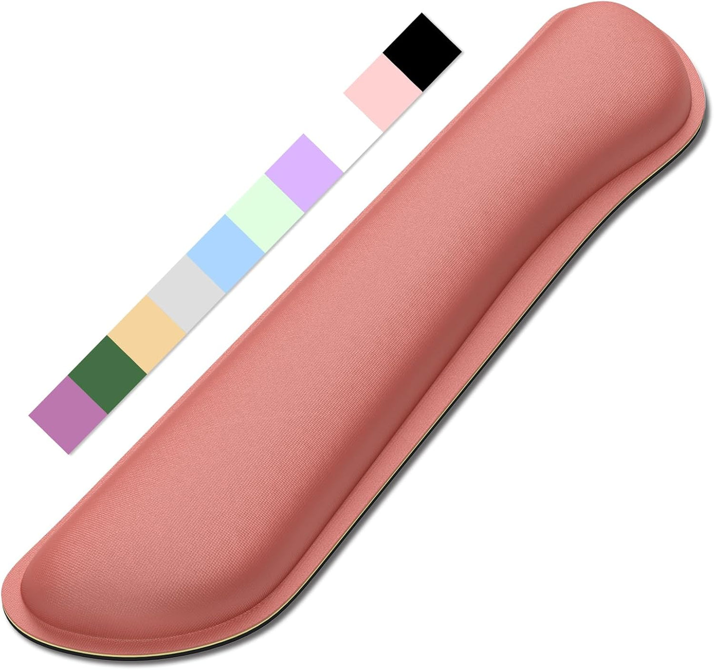 Dapesuom Enlarge Keyboard Wrist Rest, Memory Foam Keyboard Wrist Cushion for Computer Desk Mats Support, Typing Pain Relief Ergonomic Mouse Pad Rests with Non-Slip Base for Gaming, Laptop, Indian Red