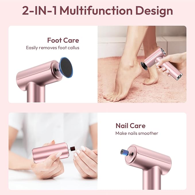 Electric Foot Callus Remover - 2 in 1 Rechargeable Electric Callus Remover - Image 3