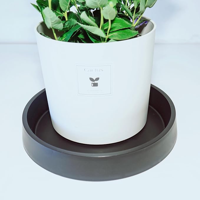 4 Pack Plant Saucer Tray for Ceramic Plastic Pots, 6 inch Plant Saucers for - Image 4