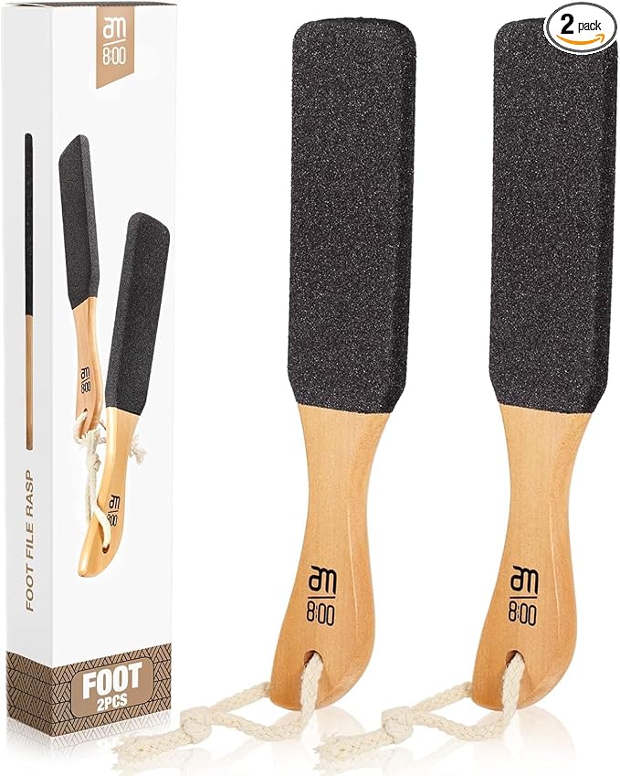 Pumice Stone Foot File, Wooden Handle Foot Scrubber & Callus Remover by am800