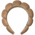 Ayesha Brown Spa Headband for Washing Face Sponge Makeup Headbands Skincare by AYESHA