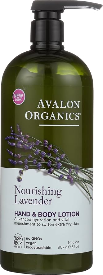 Avalon Organics Hand & Body Lotion, Nourishing Lavender, 32 Oz by Avalon