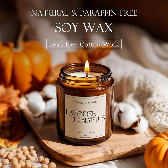 Lavender & Eucalyptus Scented Candles - Image 4