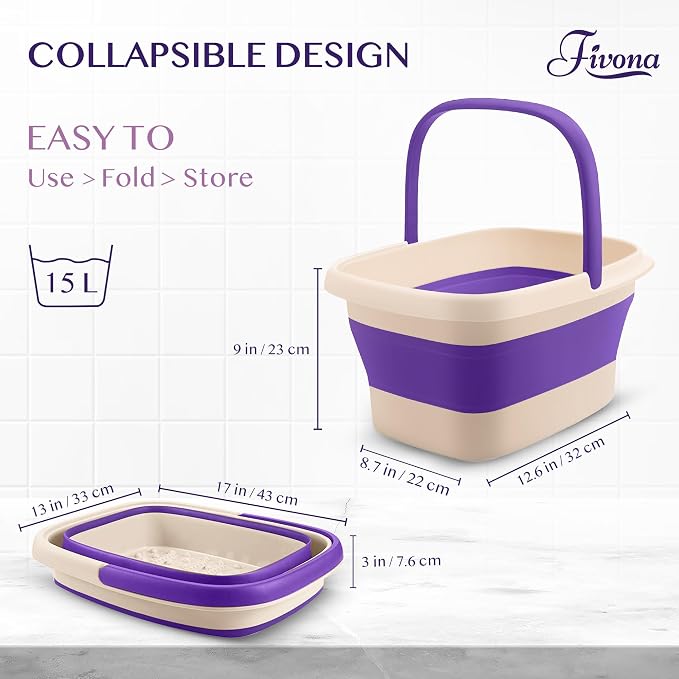 Fivona Collapsible Foot Soak Basin - Image 2