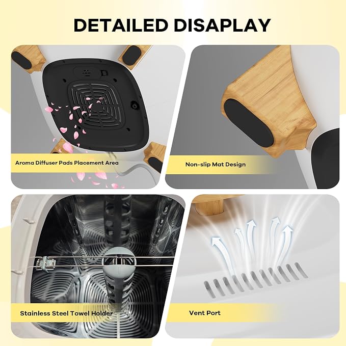 Towel Warmers for Bathrooms, 35 Liter Portable Electric Towel Heater - Image 5