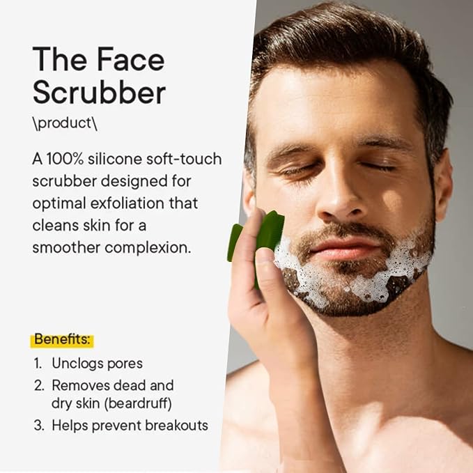 Silicone Face Scrubber for Men Facial Cleansing Brush Silicone Face Wash Brush - Image 6