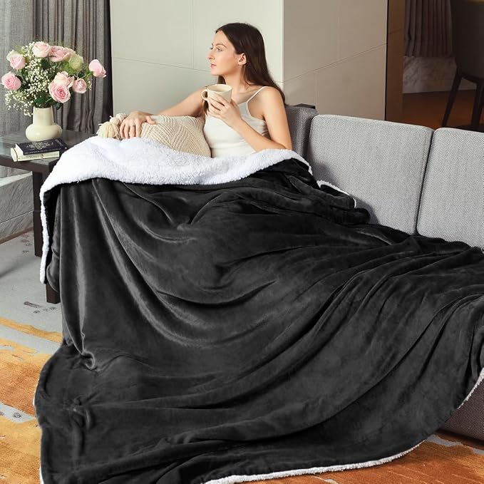 KAWAHOME Sherpa Fleece Queen Size Blanket - Image 7