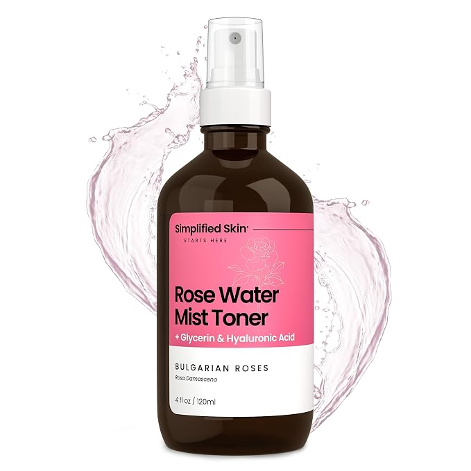 Rosewater and Glycerin Spray – Hydrating & Refreshing Rose Water Spray by SimplifiedSkin