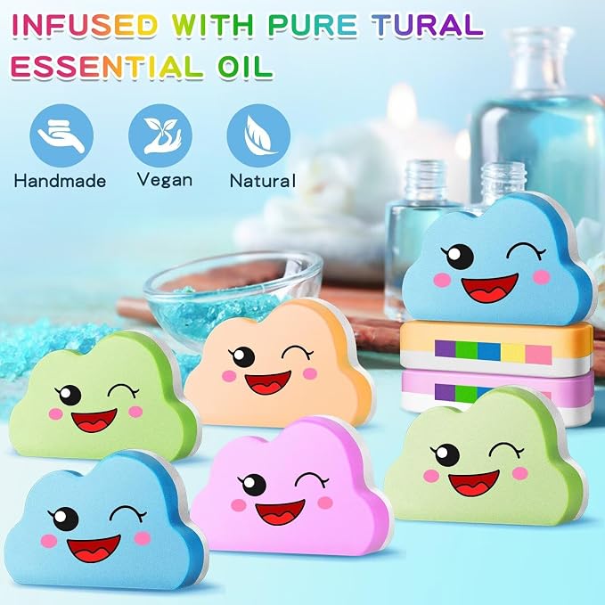Rainbow Bath Bombs for Kids, Handmade 8 Pcs Kid Bath Bombs Gift Set, Easter - Image 3