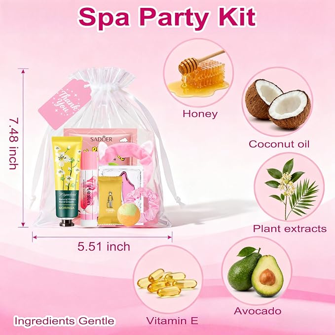 110PCS Spa Party Supplies for Girls, Daughter Spa Party Favors Include Face - Image 4