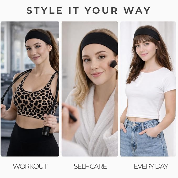 Styla Hair Headbands for Women Stretch Fashion Head Bands 10 Pack Non-Slip Head - Image 4