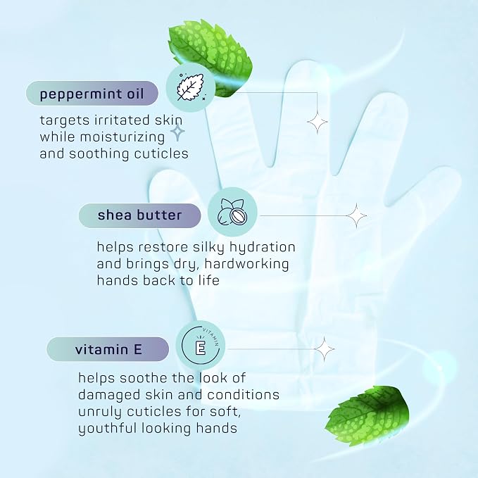SpaLife Men's 12-Piece Spa Set: Repairing Hand Gloves - Image 6