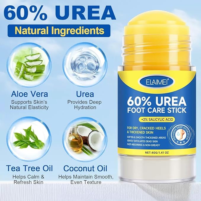 60% Urea Cream Stick plus 2% Salicylic Acid, Maximum Strength Urea Foot Cream - Image 5