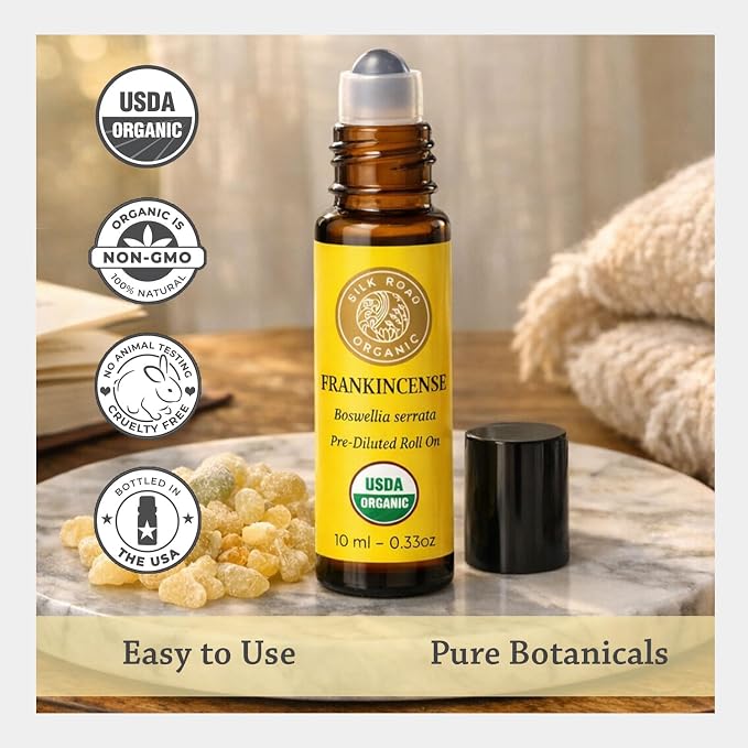 Silk Road Organic Frankincense Serrata Essential Oil Roll on - Image 5