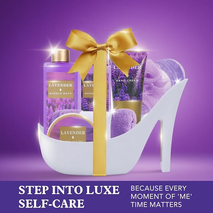 Spa Luxetique Gifts for Women 8pcs Relaxing Lavender Gift Set for Women High - Image 9