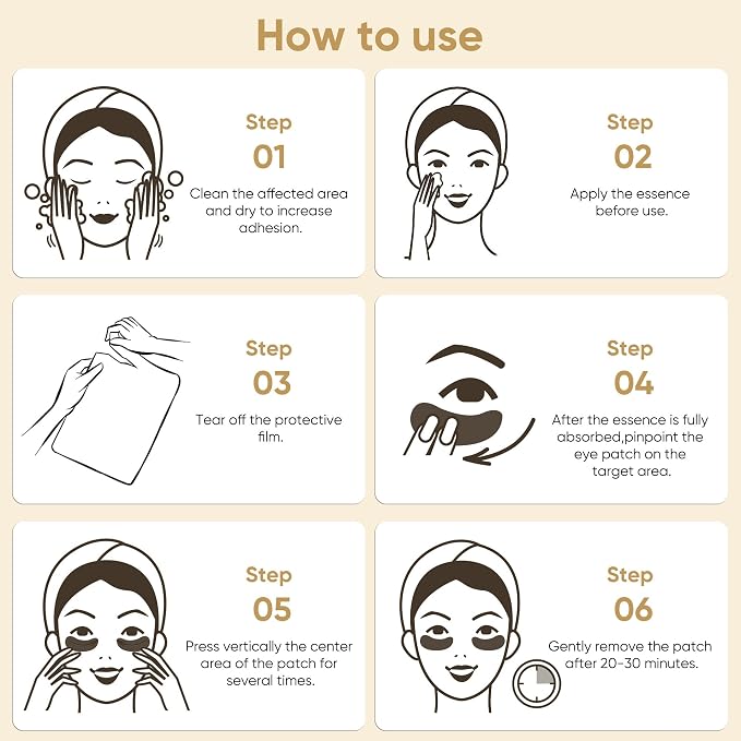 20Pcs/10Pairs Under Eye Patches Gold - Image 7