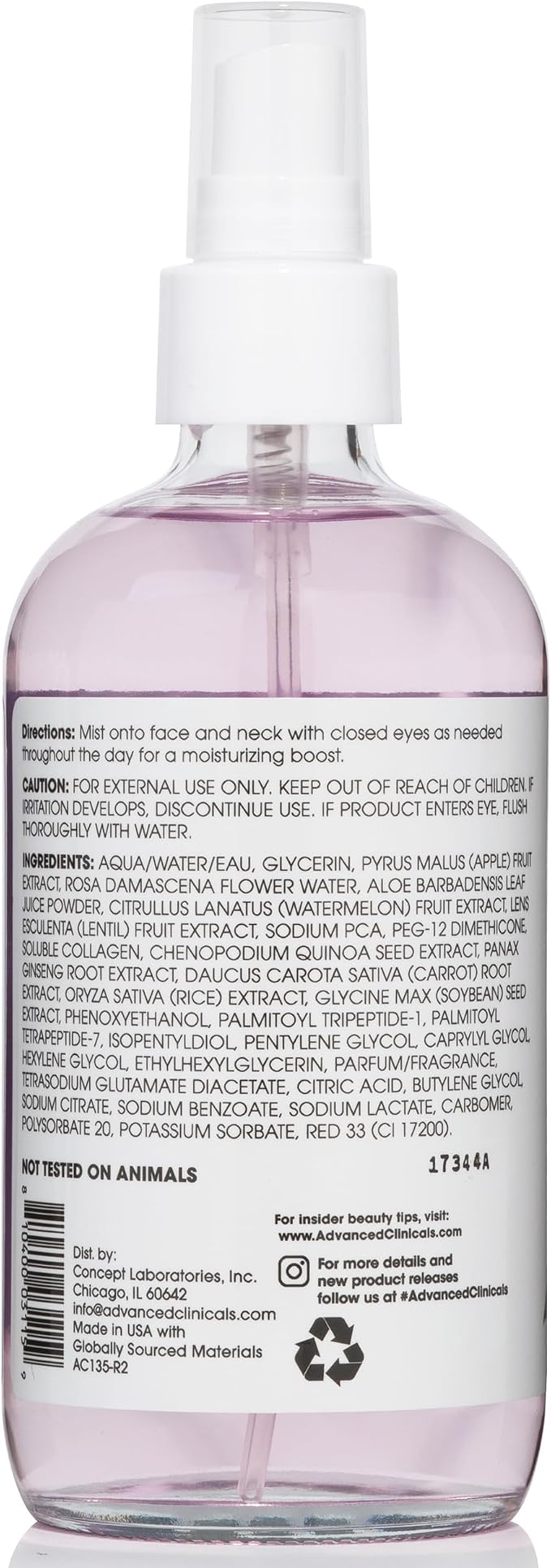 Advanced Clinicals Collagen Rosewater Face Mist Skin Care Reviving & Hydrating - Image 9