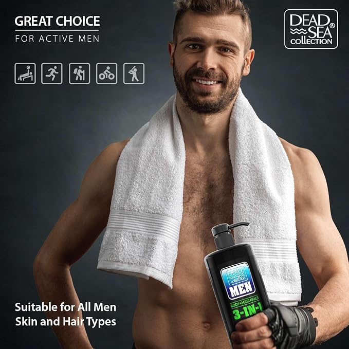 Dead Sea Collection Peppermint Men’s Body Wash – 3 in 1 Body Wash - Image 5