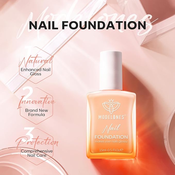 modelones Nail Strengthener and Growth Jelly Nude Pink Nail Polish Nail - Image 8