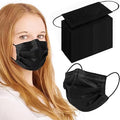 100Pcs Black Disposable Face Mask, 3 Ply Black Face Masks by SDIW