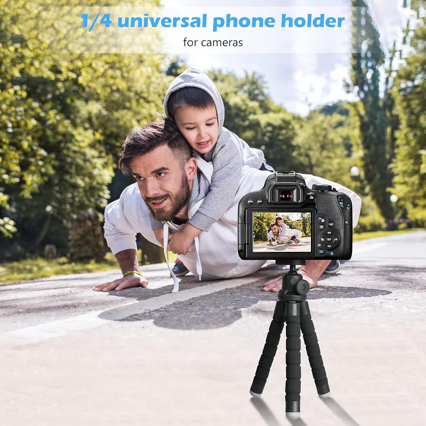 Ubeesize Phone Tripod, Portable and Flexible Tripods with Wireless Remote and Clip, Cell Phone Tripode Stand for Video Recording