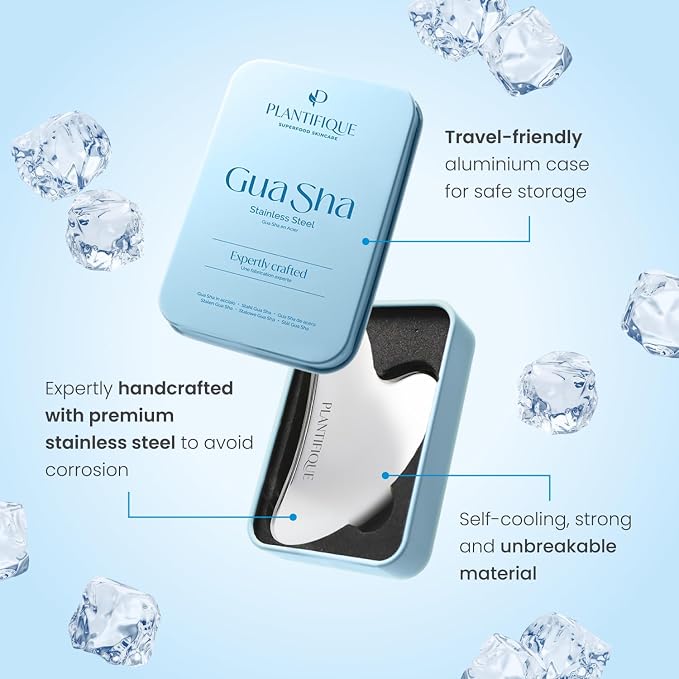 PLANTIFIQUE Stainless Steel Gua Sha | Facial Tool | Skin Massage - Image 5