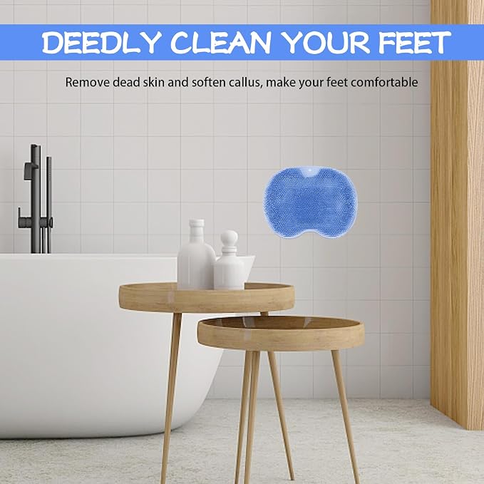Shower Foot Scrubber, Wall Mounted Bath Massage Pad, Back Scrubber Back - Image 4