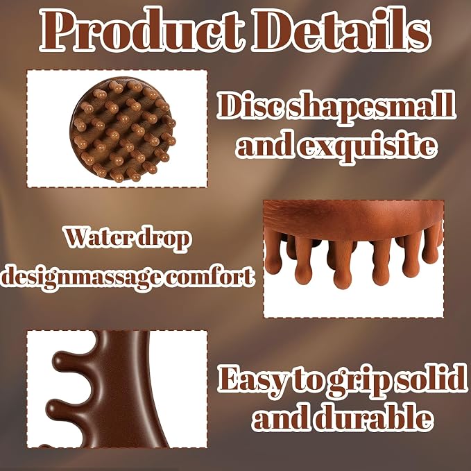 CZFSWT 2PCS Wooden Scalp Massager Set, Scalp Massager Hair Growth, Scalp - Image 3