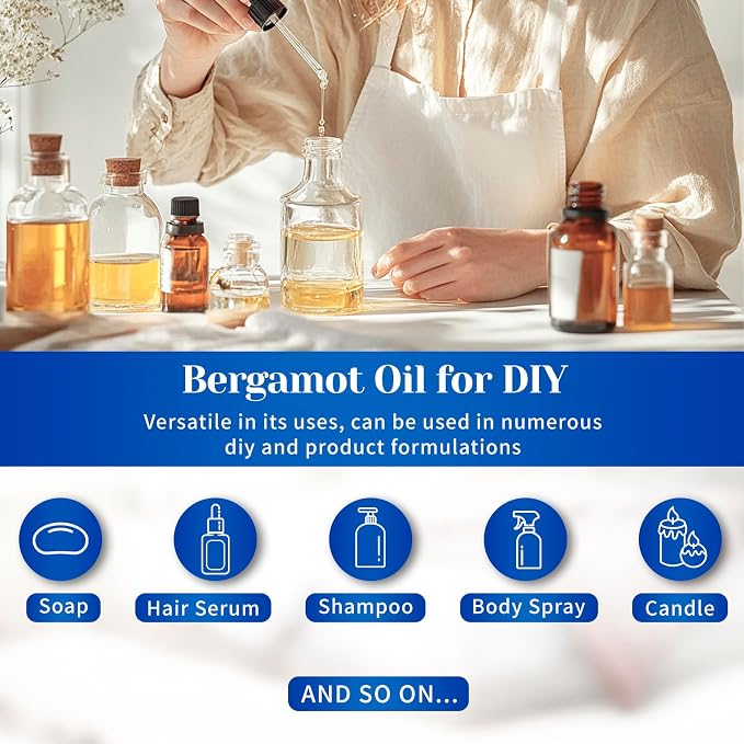 HIQILI Bergamot Essential Oil for Diffuser, 100% Pure & Natural, Travel Size - Image 5