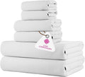 CASA COPENHAGEN Waffle 6Pcs 100% Egyptian Cotton Large Designer Towels Gift by CASACOPENHAGEN