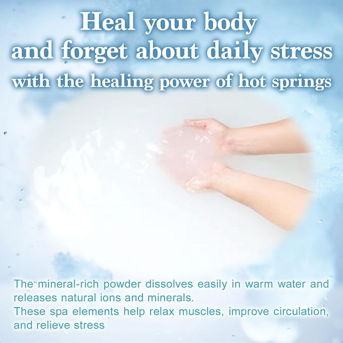Yunohana Japanese Hot Spring Bath Salts, 100% Natural Mineral Bath Powder from - Image 4